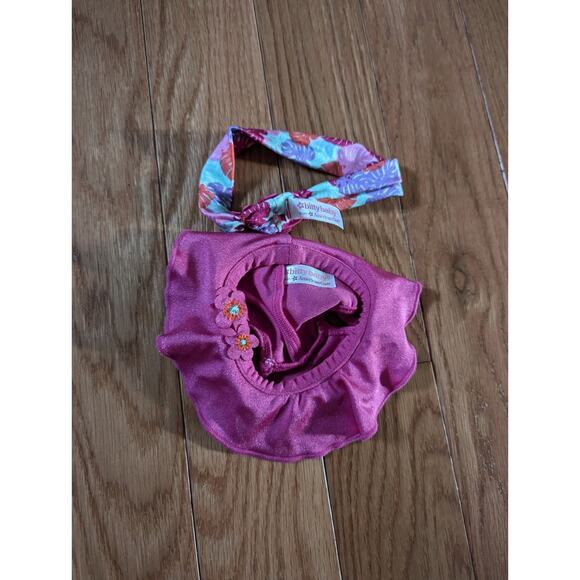 American Girl Bitty Baby Paradise Palms Pink Bikini Bottoms+ Head Band - Picture 2 of 2